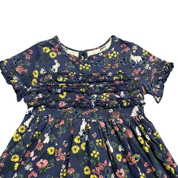 Mantaray 4-5Y Navy Floral Bunny Print Dress - Picture 2 of 8